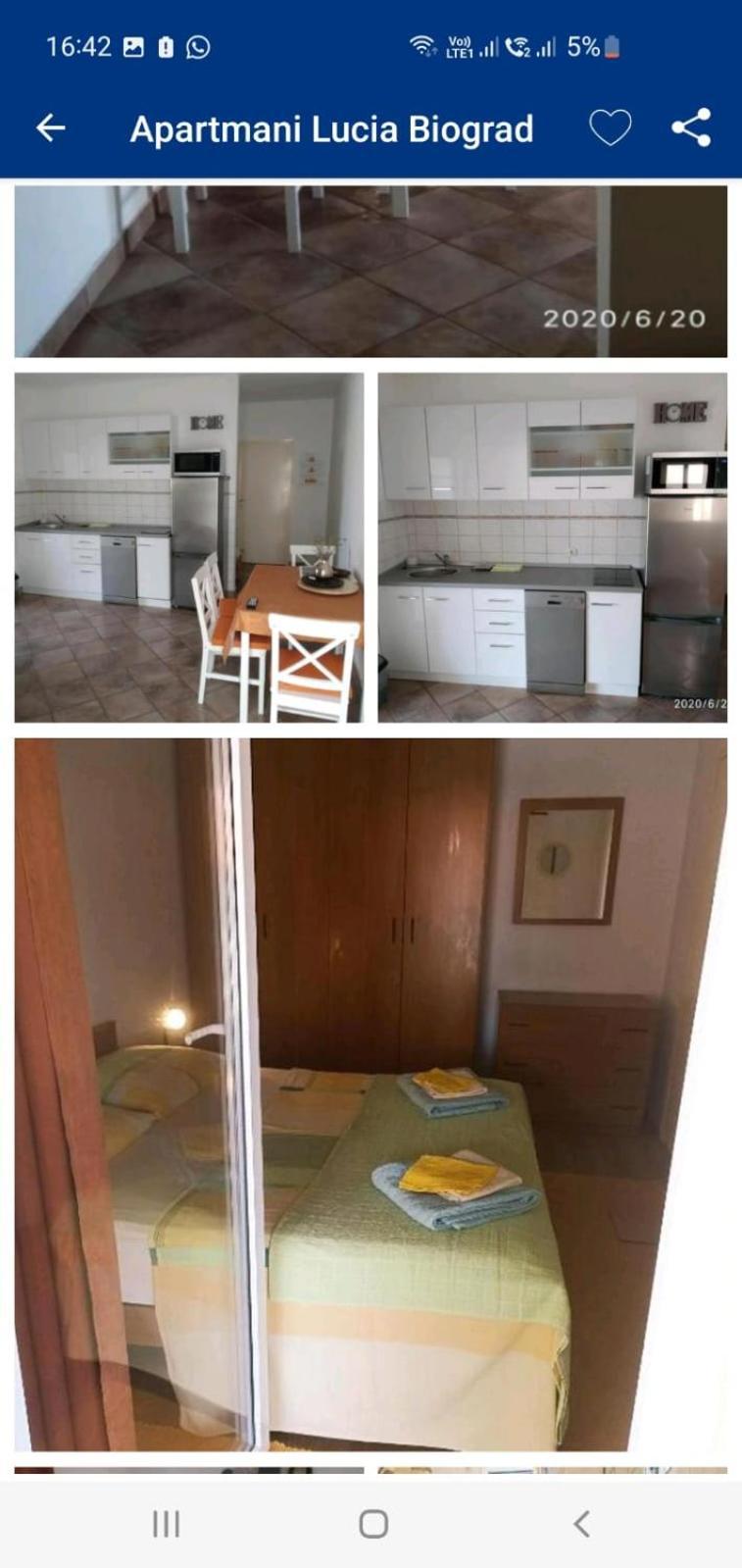 Apartmani Lucia Biograd Weißenburg Exterior foto