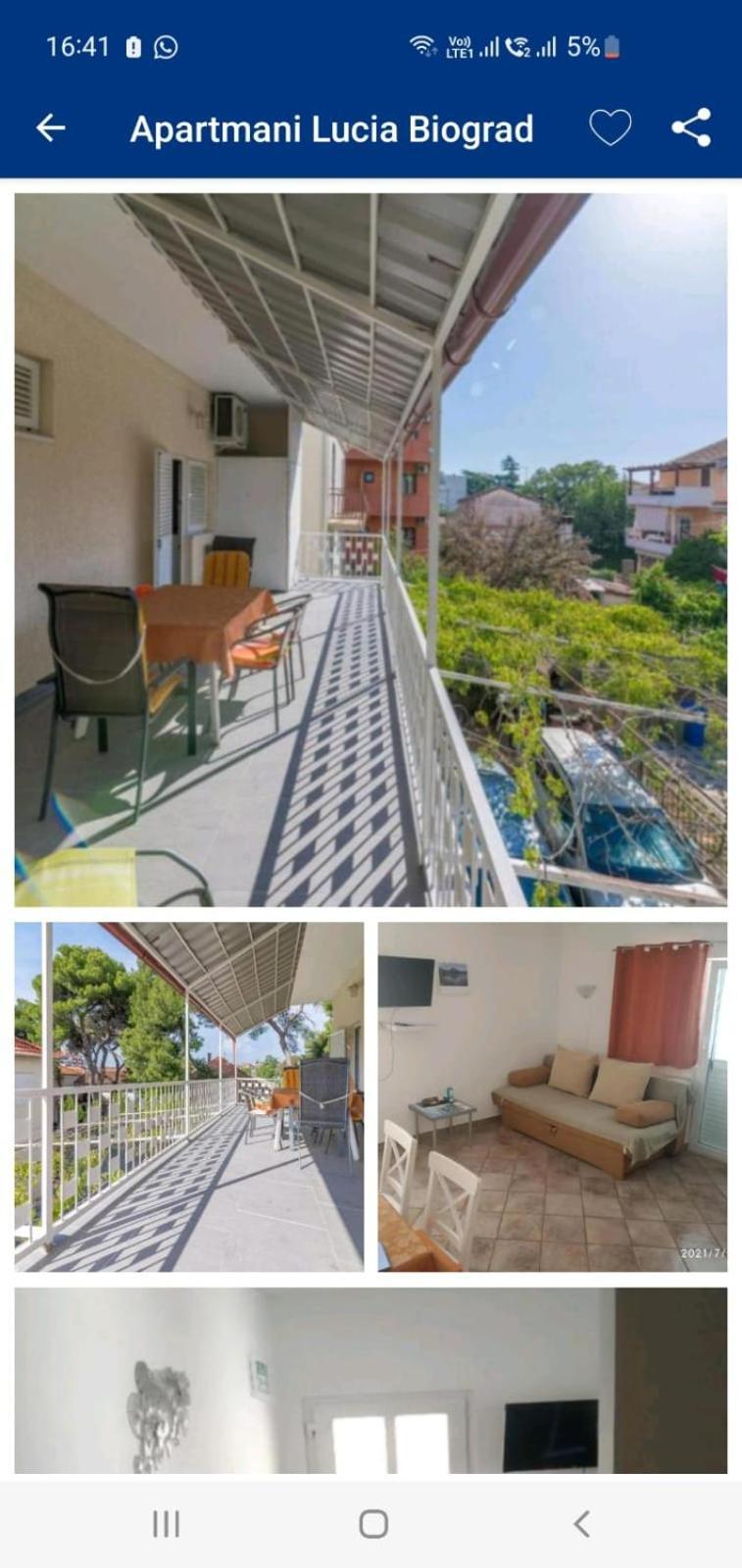 Apartmani Lucia Biograd Weißenburg Exterior foto
